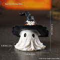 Resin wizard hat ornament in black and purple colours for Halloween and Christmas decorations