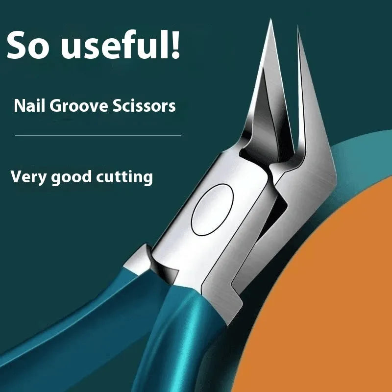 Portable household fingernail maintenance kit with anti-splash design and plastic stainless steel tools in multiple colours