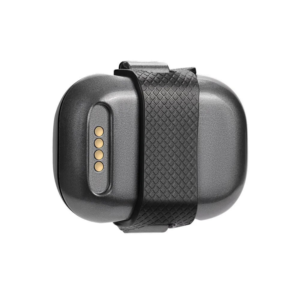 Black GF-07 pet GPS locator with hanging rope and data cable for tracking dogs and cats