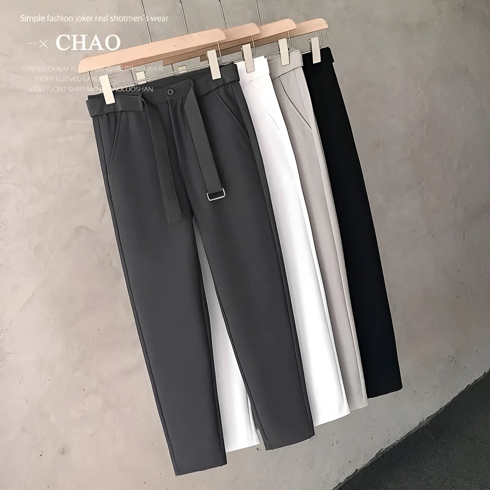 Boys slim straight tapered trousers in wool fabric available in multiple colours