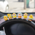 PVC duckling car dashboard decoration set with six small ducks and one hello sign