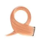 60cm long gradient curly hair wig patch extension in mixed silk material showing vibrant colour options