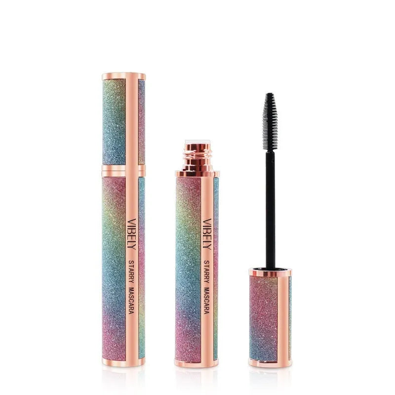 Black 4D waterproof mascara tube for long, thick, smudge-resistant lashes.