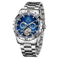 Men's automatic mechanical wristwatch with stainless steel strap in one of six colour options.