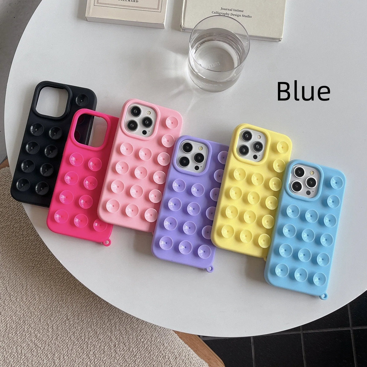 Silicone phone case with bracket and magnetic suction in black, pink, purple, rose red, yellow, blue for iPhone 11-16 Pro Max