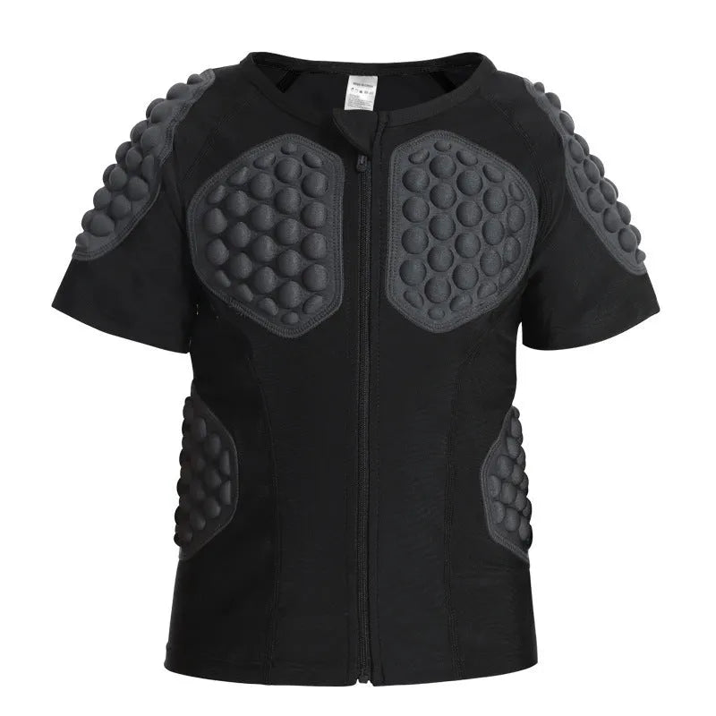 Children's anti-collision basketball bodysuit and cycling clothing set in black, pink, purple, and yellow, sizes YS to YXL.
