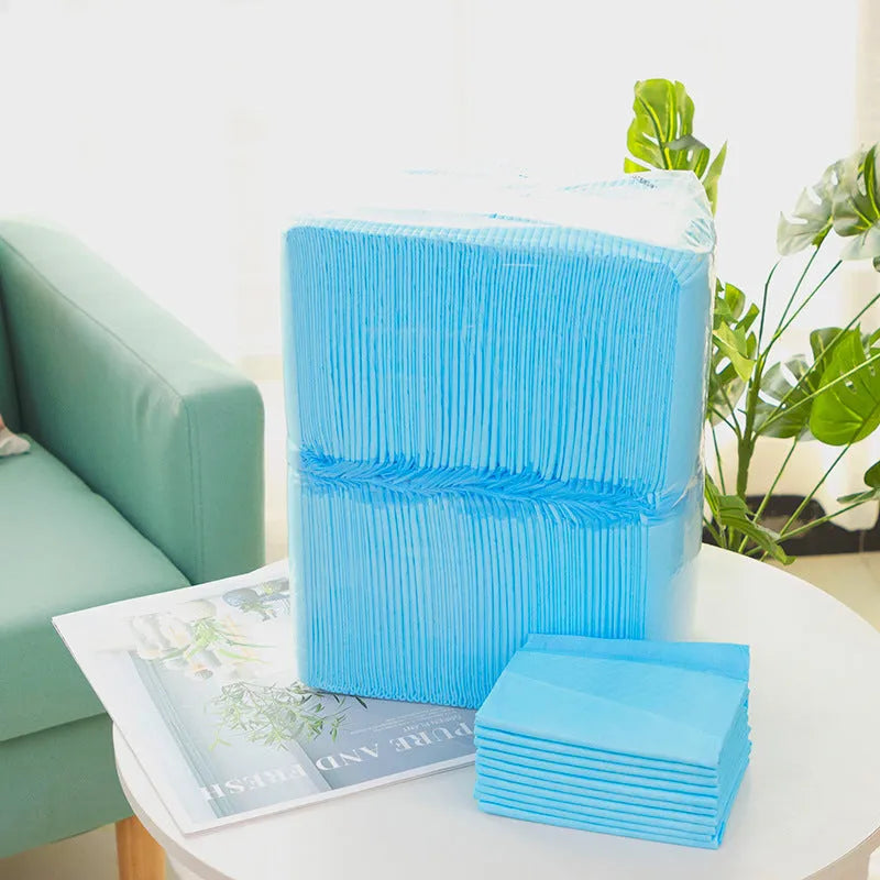 Pack of deodorant pet urinal pads for dogs and cats showing different sizes and models.