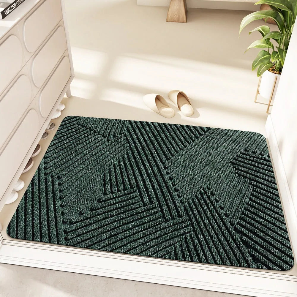Cartoon anime pattern diatom oil entrance carpet with wire ring edges in 60x90cm size