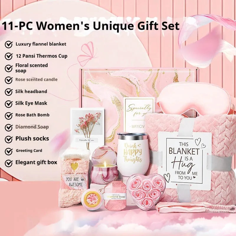 Aromatherapy candle and soap bath gift set in modern simplicity style plastic packaging