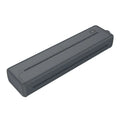 X8 portable A4 Bluetooth printer in black or white, showing compact size next to mobile phone.