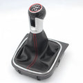 Leather gear shift knob replacement for Volkswagen Golf manual transmission with dust boot