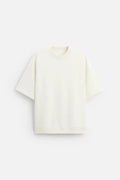 Loose double-sided texture short sleeve t-shirt and matching shorts set in blue.