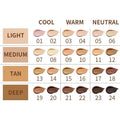 Concealer liquid pen showing 24 colour shades for waterproof, sweatproof makeup application