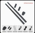 Black somatosensory air drum kit virtual AR toy with wireless drumsticks and LED lighting on a stand