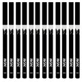 12 white and black waterproof eyeliner pencils with sharpener for multipurpose makeup application