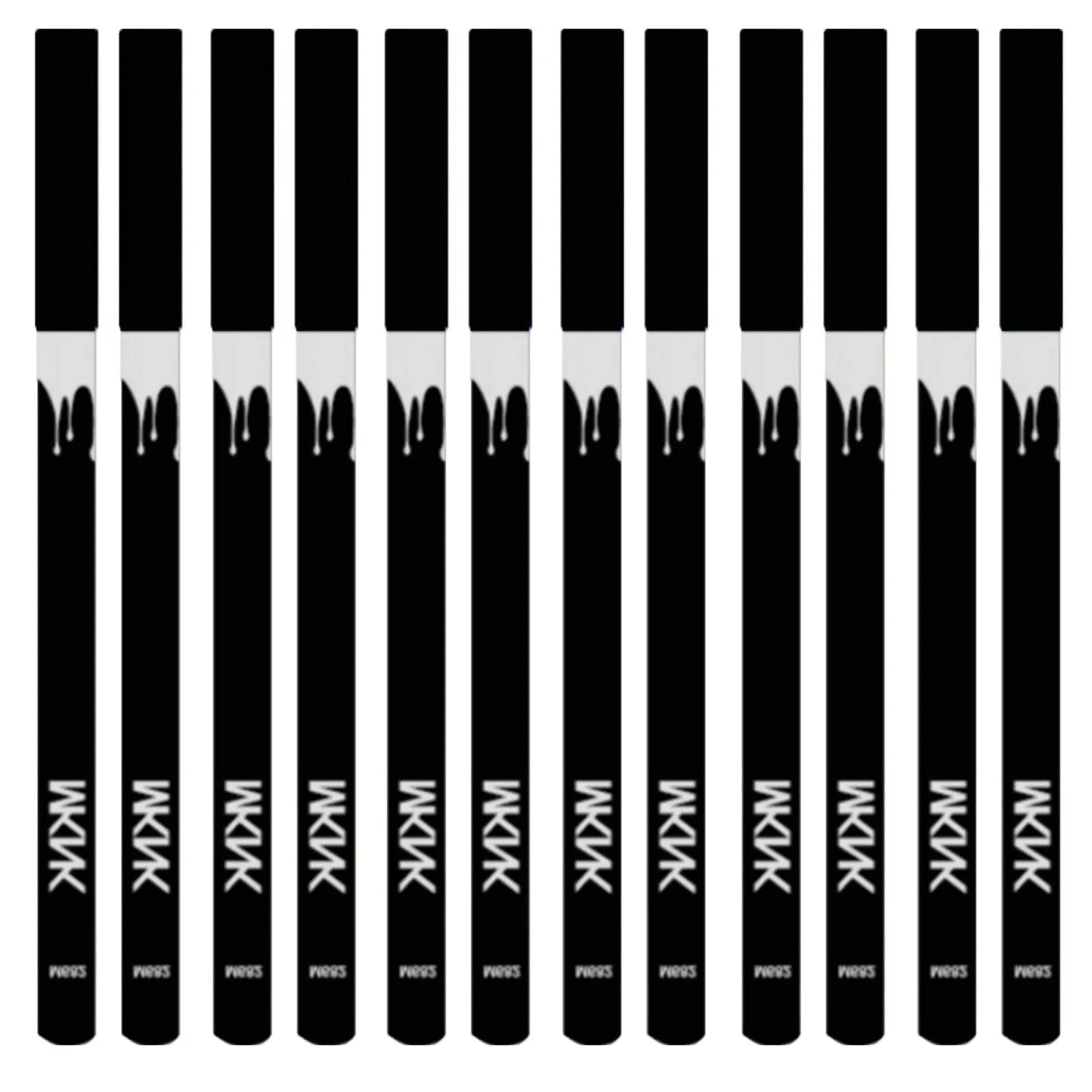 12 white and black waterproof eyeliner pencils with sharpener for multipurpose makeup application