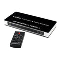 Black HDMI audio extractor switch with 4 inputs 1 output and remote control
