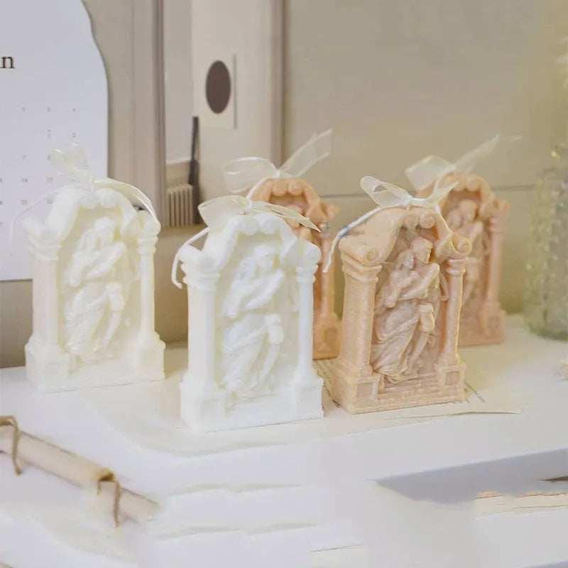Ancient Greek couple angel silicone mould for cake decorating and candle making