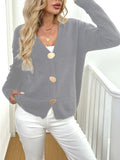 Deer plush sweater coat with princess sleeves and irregular hem in street hipster style
