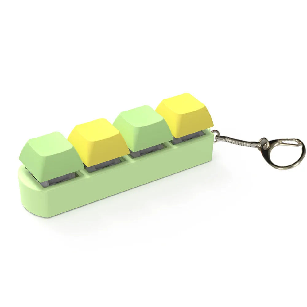4-key mechanical keyboard switch tester with transparent ABS keycaps in multiple colour options