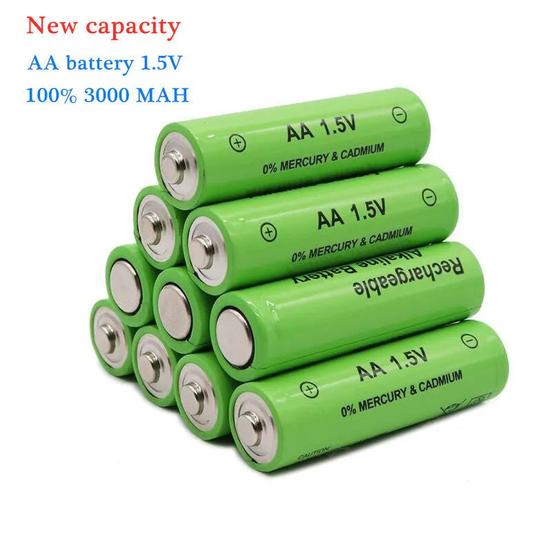 Single AA sized alkaline rechargeable battery labelled 3000mAh 1.5V