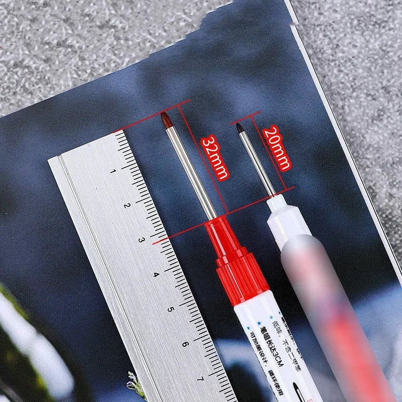 Waterproof oil marker pen for woodworking in black, red, blue, and green colours