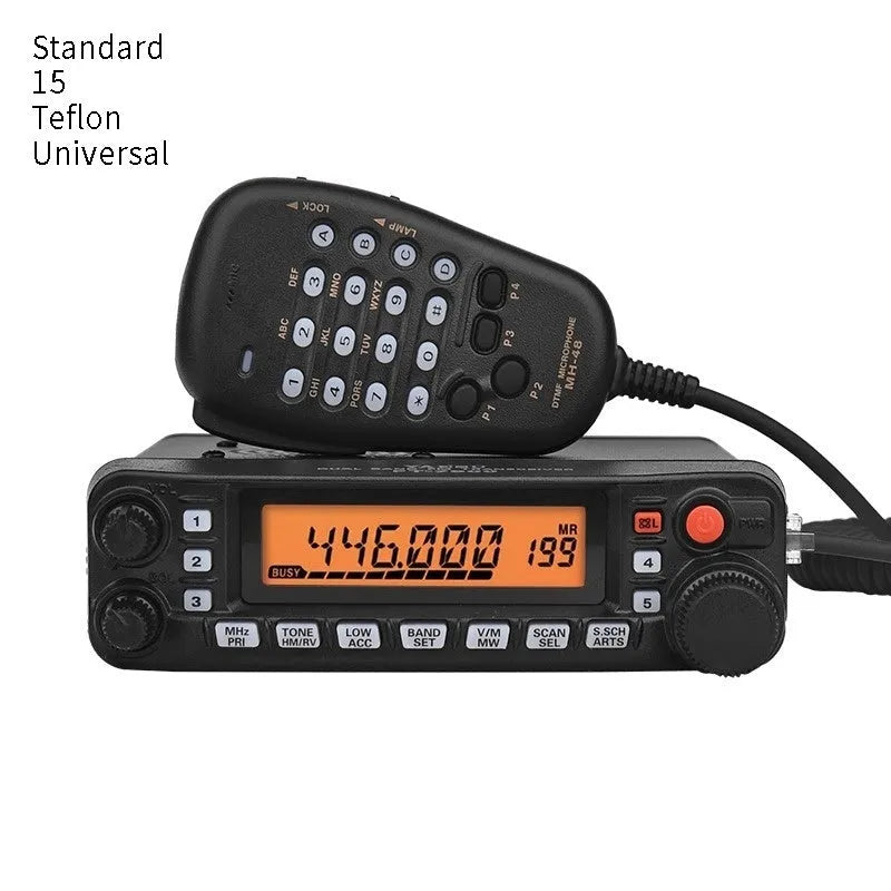 Radio car interphone set with antenna and mounting clamps for vehicle convoy communication