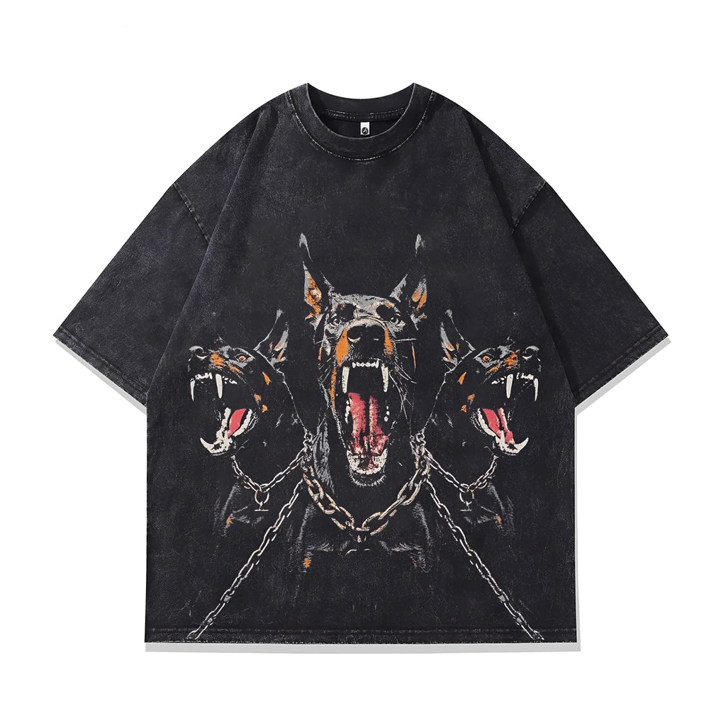 Men's short sleeve t-shirt with character print design in pure cotton fabric