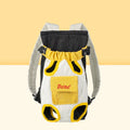 Pet chest sling bag for puppy kitten cat small dog in blue yellow with cross shoulder strap