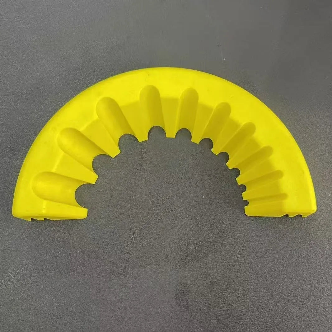 Angle grinder grinding bit bracket holder in yellow, green, and black colour options for tool organisation