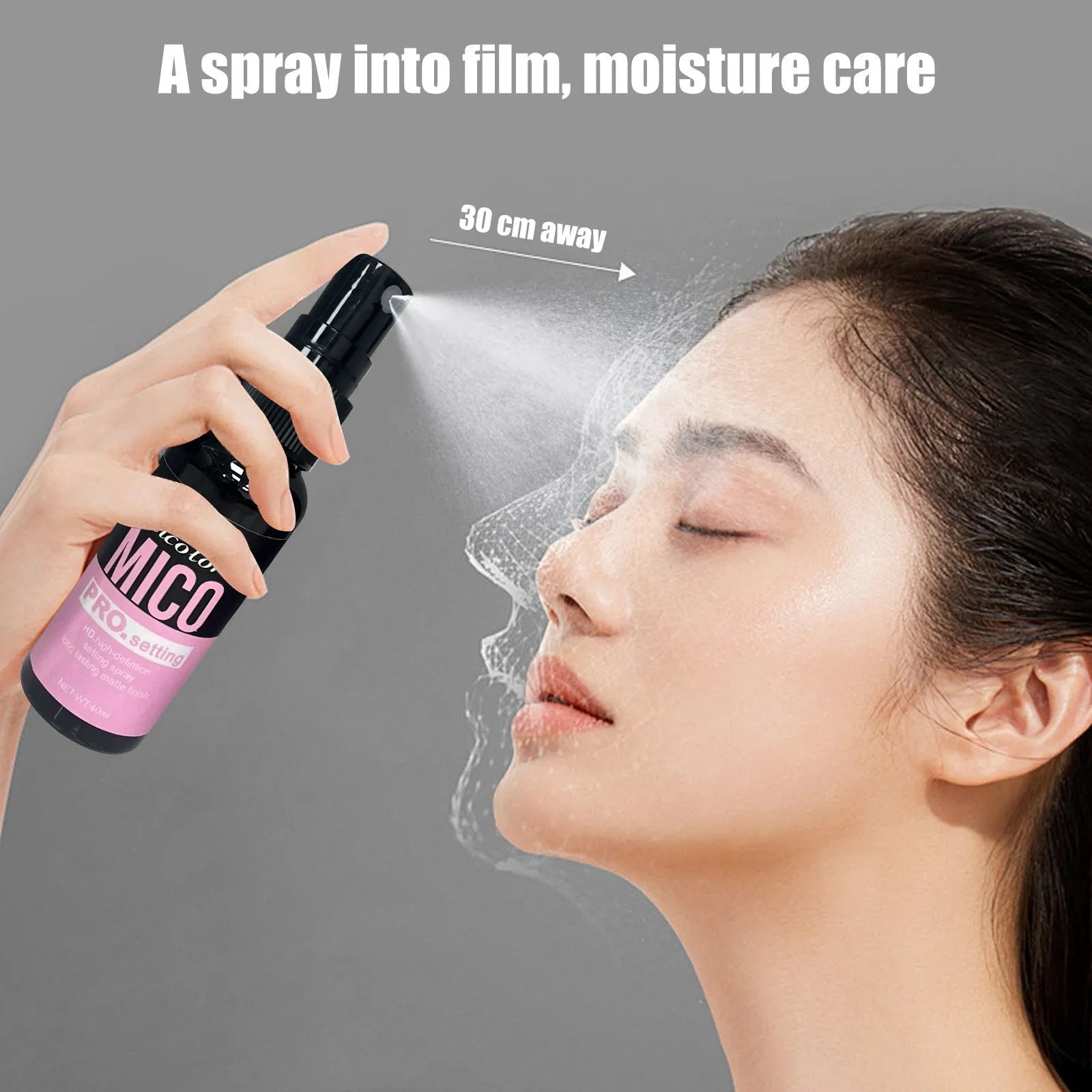 Makeup primer and setting spray two-in-one kit with 45ml and 40ml bottles