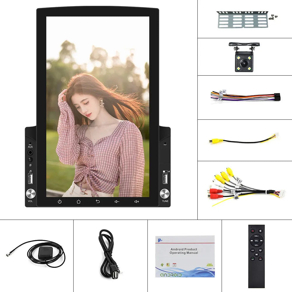9.7 inch vertical screen Android 10.0 car MP5 player navigator with Bluetooth 4.0 and offline map