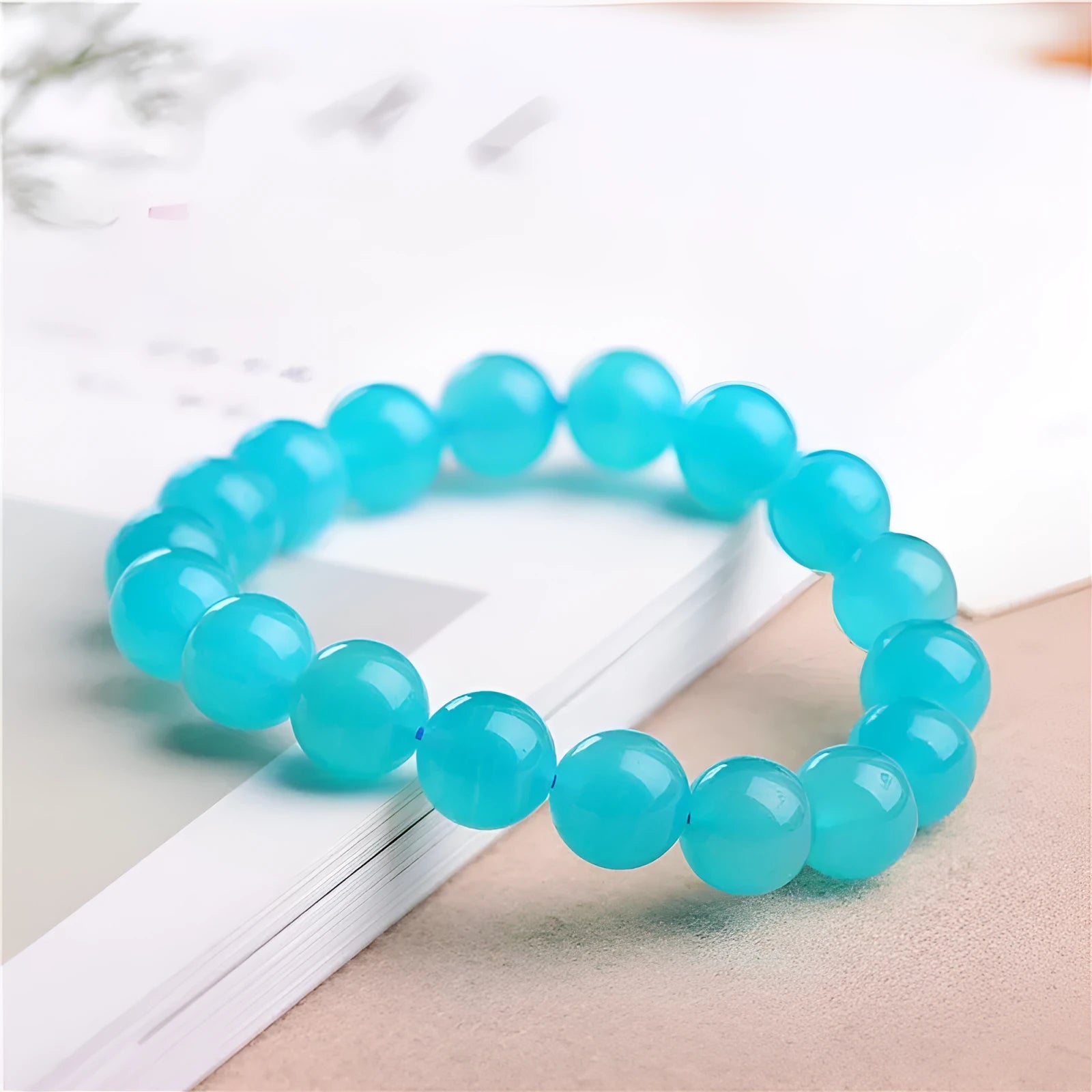 Polished Amazonite natural stone beads in blue-green colours with different size options for jewellery making