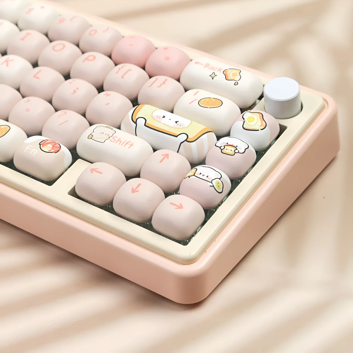 MOG steamed bread bear mechanical keyboard key cap full set with 143+3 PBT thermal sublimation caps