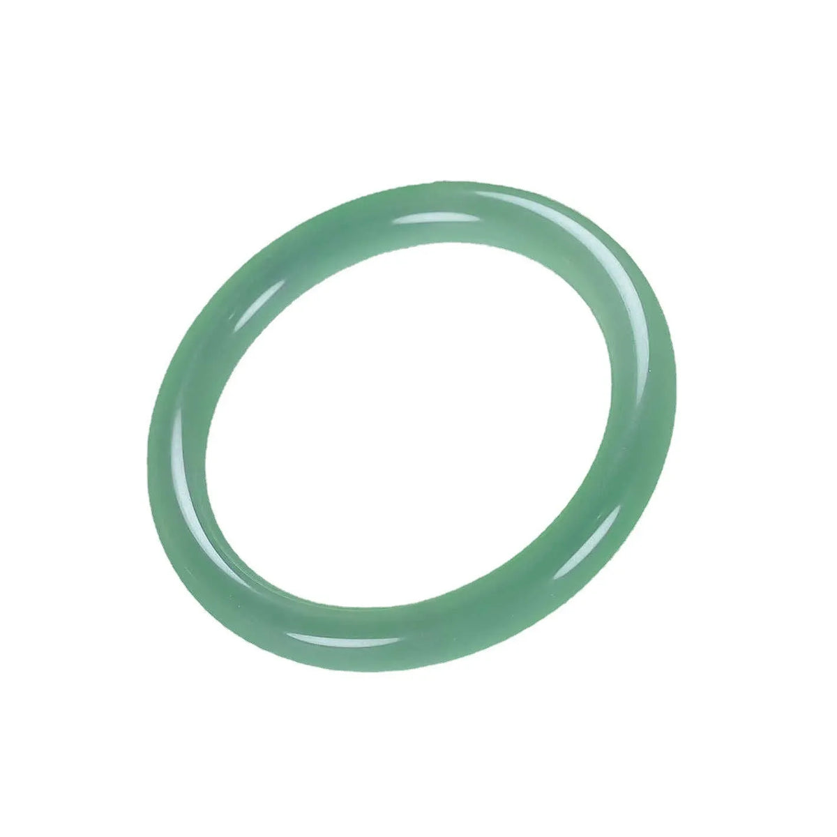 Jade bracelet with floating flower design and auspicious cloud patterns in green colour variation