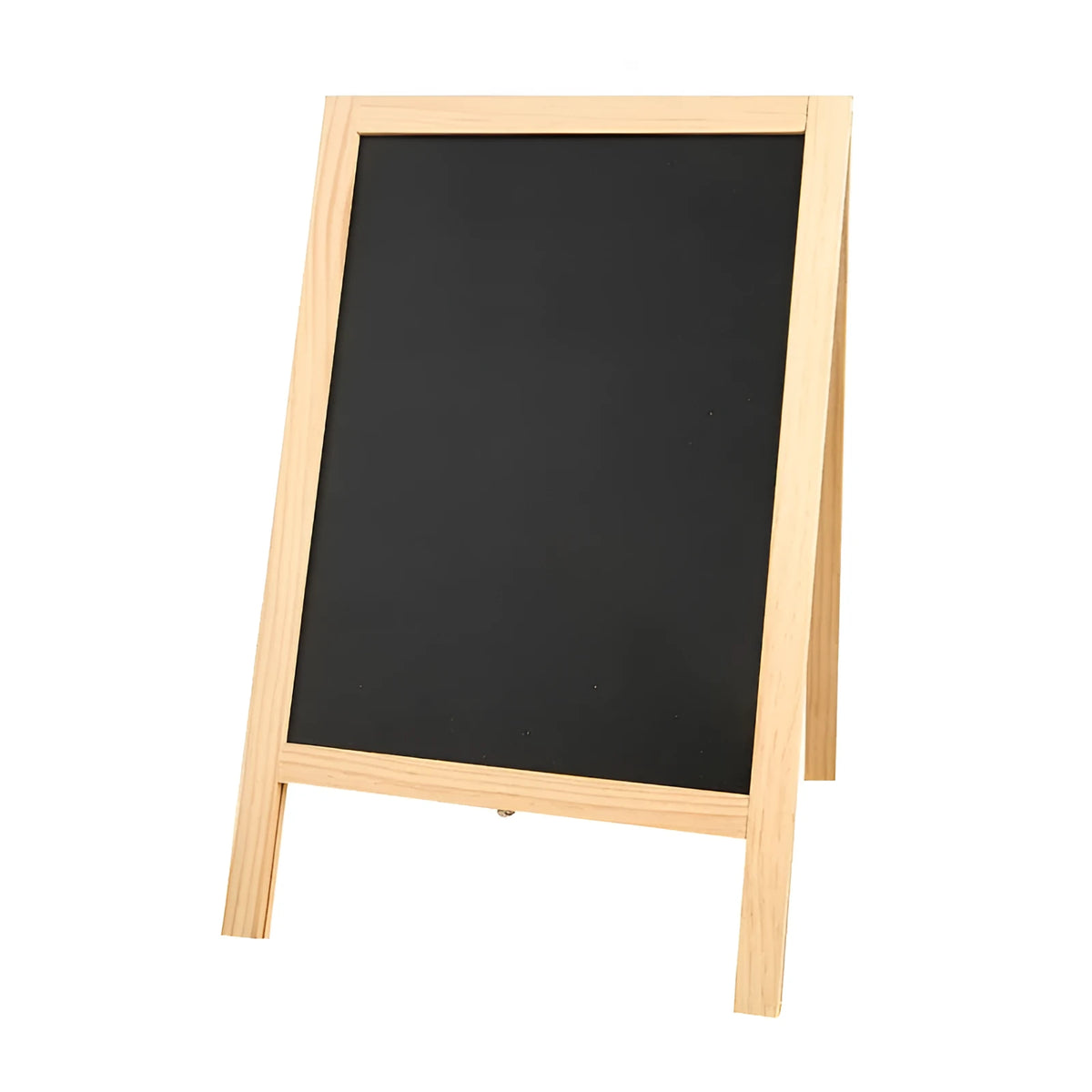 A-shaped wooden easel with double-sided 20 x 30 cm blackboard and whiteboard in wood colour finish