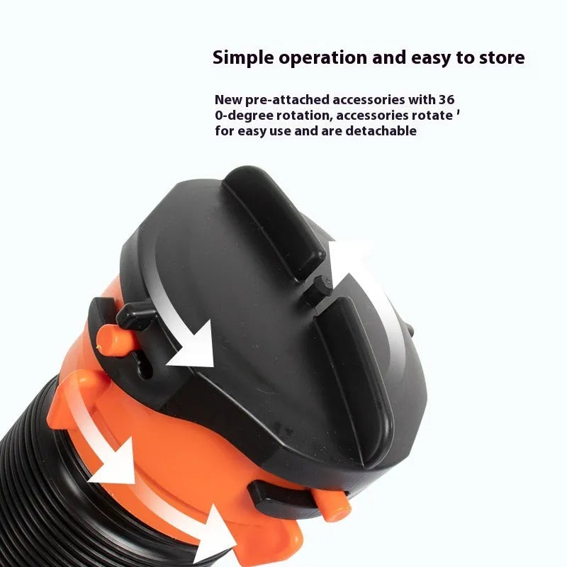 A 90-degree rotary elbow joint for connecting a caravan sewage hose to a waste outlet.