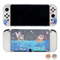 Transparent Nintendo Switch case with seabed exploration design for Switch OLED and original models