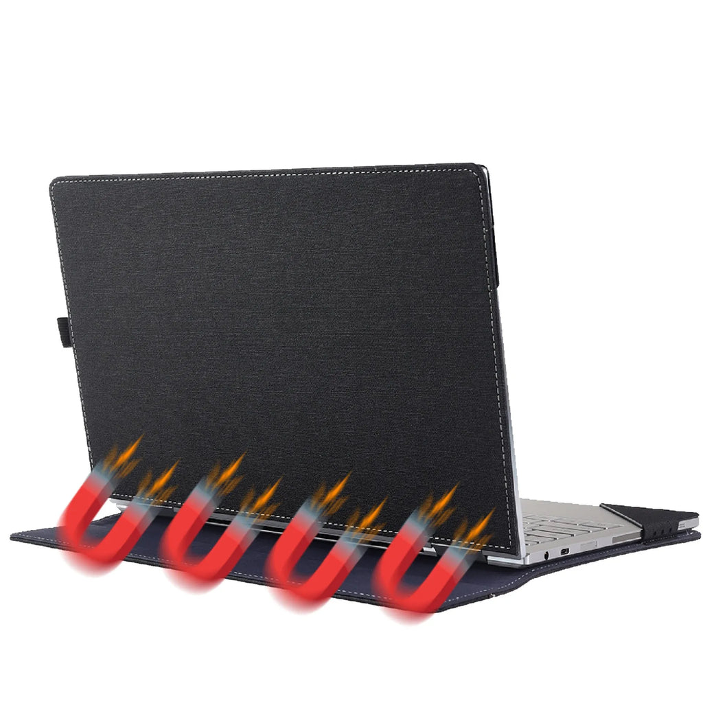 Black imitation leather protective sleeve for Microsoft Surface Laptop 6 with Chinese pattern