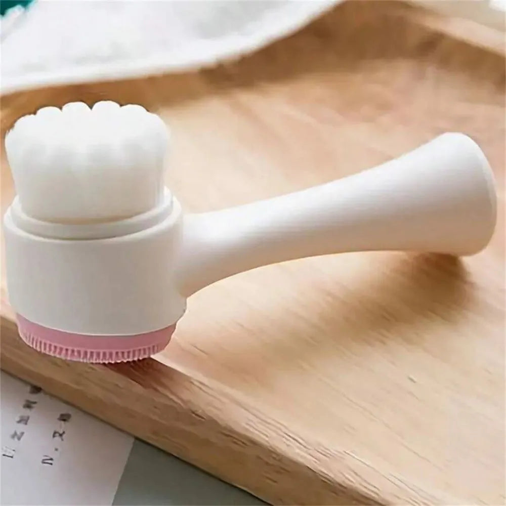 Blue nylon pet paw brush for dogs and cats measuring 13.5cm length