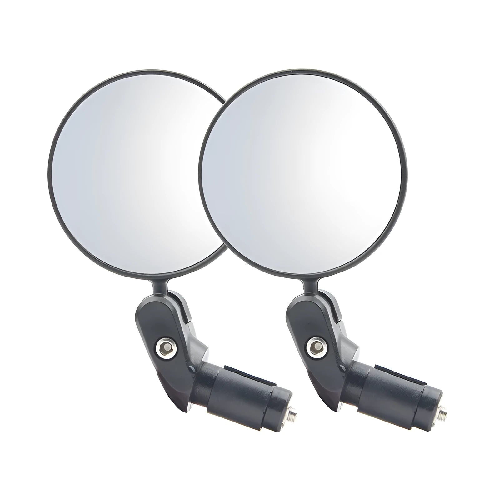 Black foldable convex rearview mirror showing 14cm arm and 7cm diameter reflector.
