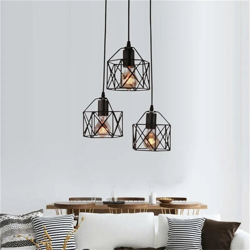 American country style decorative light with iron shade, dimensions 150mm by 140mm.