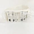 88 key piano note stickers with staff notation and coloured bars on white cardboard