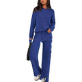 Women's long sleeve polyester sports suit with matching trousers in multiple colour options