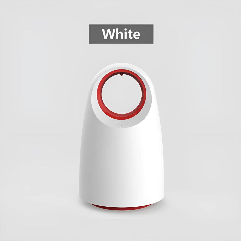 Black or white USB rechargeable silent mosquito killer with UV light.
