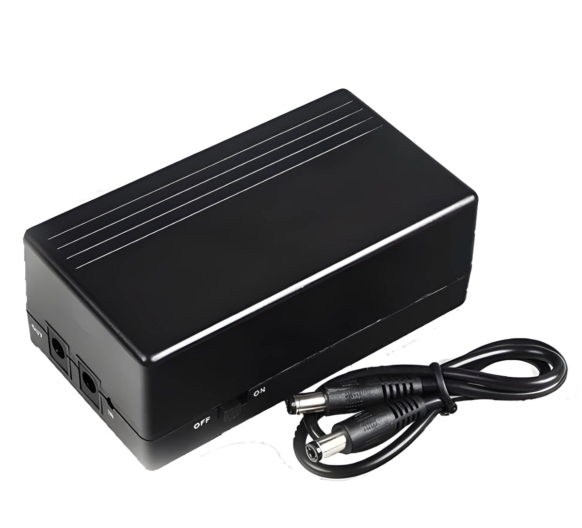 Safurance 12V 1A mini UPS backup battery 14.8W for security cameras and access control, compact black power supply