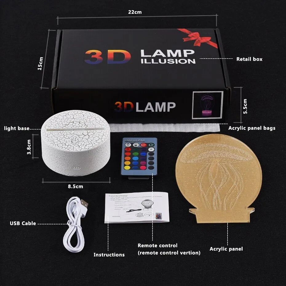 Flat-profile cartoon airplane night light with acrylic shade and touch switch.