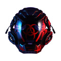 Black cyborg-style full face mask helmet for costume events