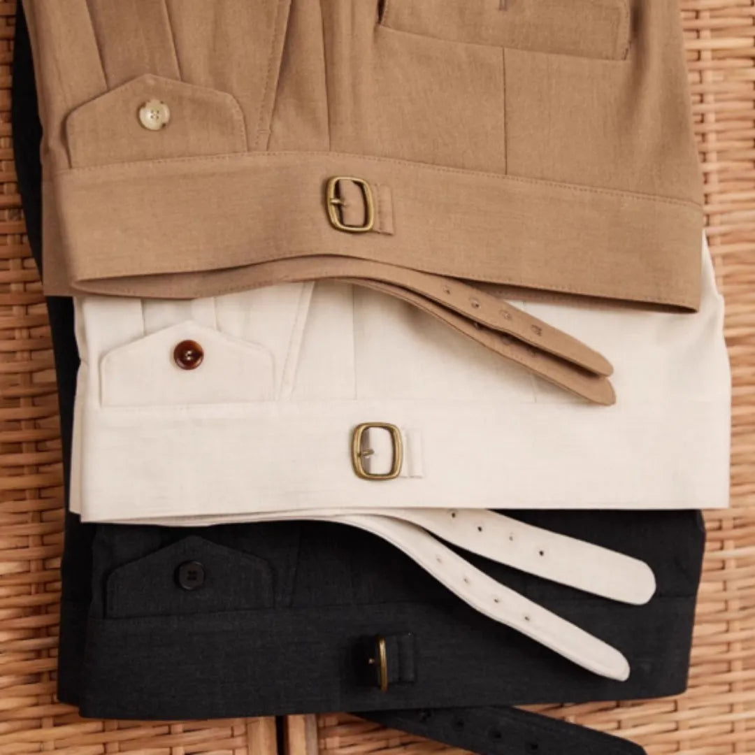 Men's slim fit straight leg trousers in dark grey, made from wrinkle-resistant polyester fabric