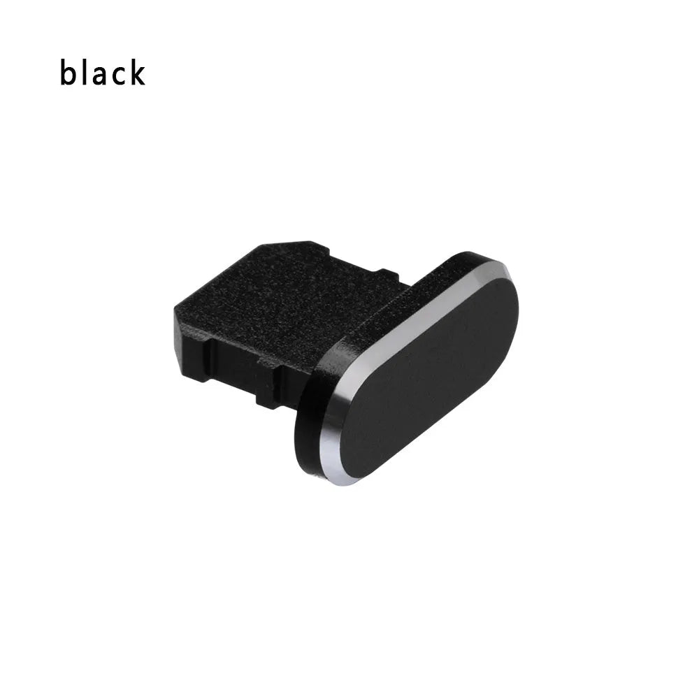 Aluminium alloy dust plug for iPhone charging port in multiple colour options.